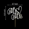 Decoración para tartas con texto en inglés "Mr and Mrs",