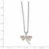 Solid 925 Sterling Silver & 12K Dragonfly Necklace Chain 18"