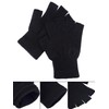SATINIOR 2 Pair Unisex Winter Half Finger Gloves Knitted Fingerless