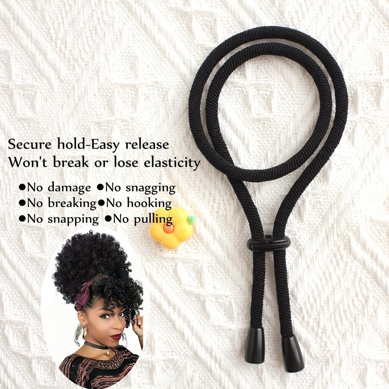 MILAMIYA Afro - Corbatas de cola de caballo con cordón