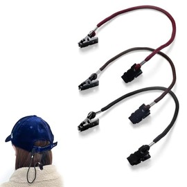 3pcs Hat Retainer Clip Windproof Fishing Caps, Adjustable Hat Retainer Clips Cap Clip,Anti-Lost Hats String Clip Cap Keeper for Sailing Golfing Baseball Fishing Boating Running Hiking Camping Travel