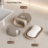 Portable Travel Soap Case with Draining Layer, Compact Enhanced Leak