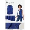 Xeoxarel Cárdigan sin mangas para mujer con frente abierto, Azul