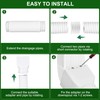 2 Pack Rain Gutter Downspout Extensions, Upgraded Flexible Drain Downspout