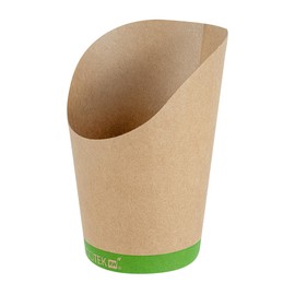 Restaurantware-Sustain 12 Ounce Charcuterie Cups, 100 Disposable French Fry Holders - No-Grease Lining, Incline Rim, Kraft Paper Snack Cups, For Birthday Parties, Events, Weddings, Buffets And More