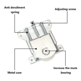 Sliding Door Roller Set, Sliding Door Wheel, Wheel Set for Sliding Door, Window, Cabinet, Showcases and Shoe Cabinet, Sliding Door Fitting, Parts of Sliding Wardrobe Door, Generic Wheel Runner Guides,