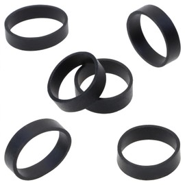 ONLYKXY 100 Pieces White Silicone Cable Ties 0.62 inch Diameter Flat Rubber Bands Elastic Bands Supplies Reusable Rubber Rings Thick Rubber Bands for School Home or Office Elasticity Coil Ring (Black)