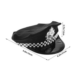KONTONTY Boys Hat Boys and Girls Police Cap Party Costume Stage Performance Cosplay Accessories