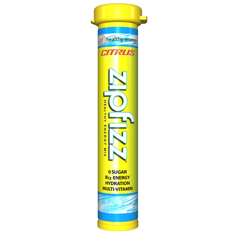 Zipfizz Daily Energy Drink Powder, Citrus, 20 Pack, 3-in-1 Sustained