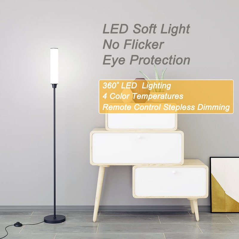 Nukanu Floor Lamp with Remote Control,Bright Floor Lamps for Living