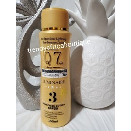 q7 luminaire Q 7 Paris 3 luminaire anti spots active lightening sun protection lotion spf30x1