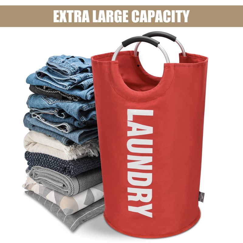 DOKEHOM 90L Large Foldable Laundry Baskets, Foldable Laundry Bags, Clothes