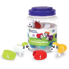 Learning Resources Snap-n-Learn Counting Sheep - 20 Pieces, Ages 18+ Months Toddler Learning Toys, Counting and Sorting Toys, Farm Animals Toys for Kids