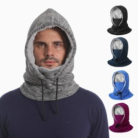 Fleece Riding Hooded Neck Warmer ELS-041 Navy