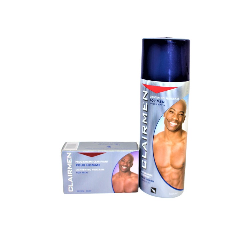CLAIRMEN lightening Lotion 500ml and Soap 180g with 4 Exfoliating,