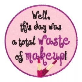 PatchStop - World's Largest Patch Store Total Waste of Makeup Lipstick Patch, Embroidered Ladies Patches