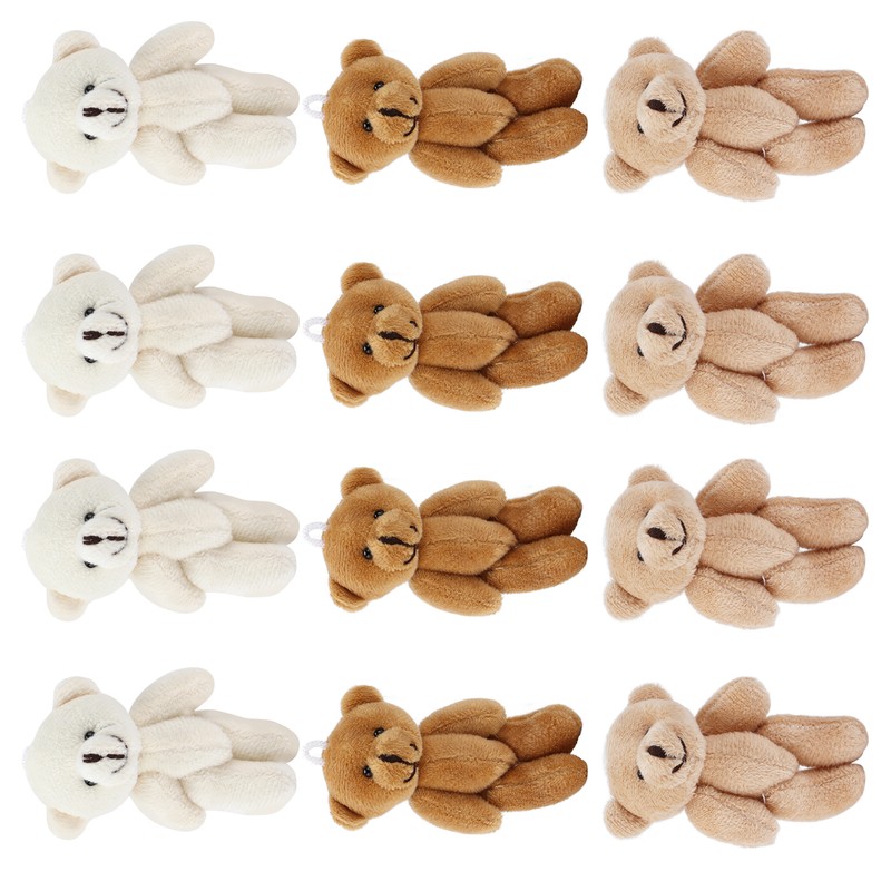 12 Pcs Mini Stuffed Bears Comfortable Soft Cute Mini Teddy