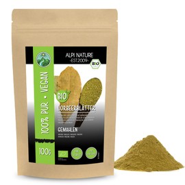 Organic Laurel Leaves Ground (100 g), Organic Bay Leaf Powder, Bay Leaves Organic Dried, Bay Leaves from Controlled Organic Cultivation, Bay Leaves 100% Natural, No Additives