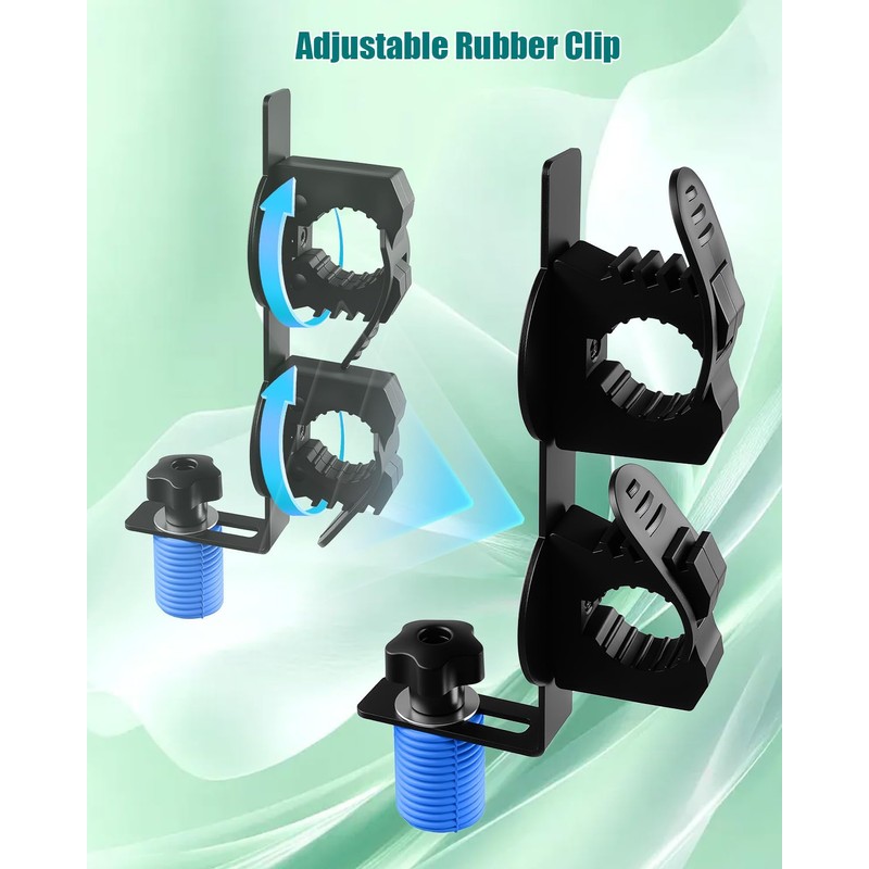 UTV Tool Holder Bed Mount with Rotatable Rubber Clip Compatible