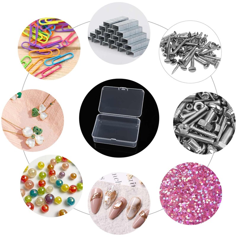 Aimeke Pack of 6 Plastic Storage Boxes with Lid, Small