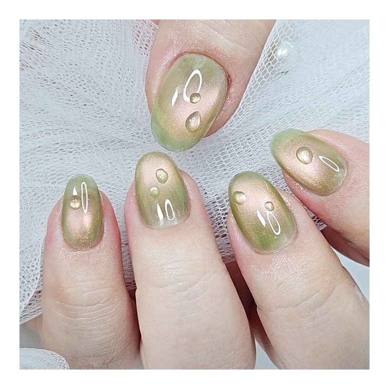Dew Guava Homemade Nail Tips - Almond / 이슬 구아바