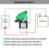 QitinDasen 3pcs 20A / 12VDC Car Toggle Switch with Green