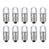 MECCANIXITY 9V/0.06A E10 Mini LED Light Bulbs, 10Pcs Miniature Screw