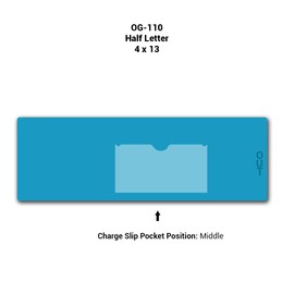 Doctor Stuff - Economy Vinyl Outguides with Charge Out Slip Pocket, Plastic File Folder, Letter Size 4" x 13", Light Blue, 25/Box