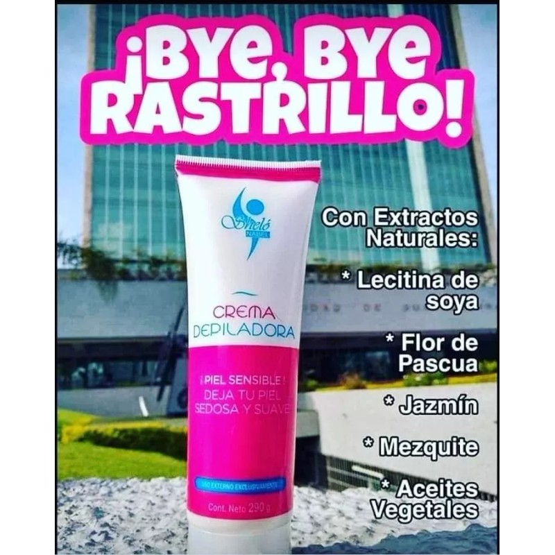 Sheló Nabel Crema Depiladora De Extractos Naturales, Para Piel Sensible