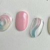 ˡᴬᴺᵀᶤˡ Gradient lump handmade nail tip - Oval / ˡᴬᴺᵀᶤˡ