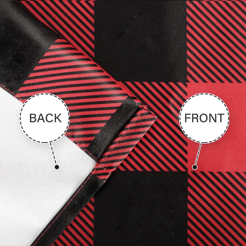 Simple Deluxe Buffalo Check Kitchen Tier Curtains, Plaid Gingham Small