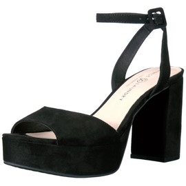 Chinese Laundry Women's Theresa Platform Dress Sandal, Black Suede, 9 M US