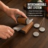 Magnetic Rolling Knife Sharpener Kit with 15°/20° Angle Guide and