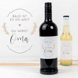 Du wirst Oma, Schwangerschaft verkünden, Aufkleber, Geschenk, Überraschung du wirst Oma ankündigen, Idee, originell