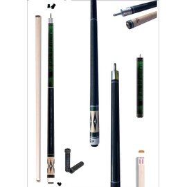 2021 Champion Lost Pieces Series Noroc Pool Cue Stick, Low Deflection Pro Taper, Cue Extension (LPC504-U Cue 21oz + 11 inch Green Bullet Cue Joint Extension, 13mm Tip Size)