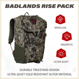 Badlands Rise Pack - Waterproof Hunting Backpack, Fidlock Fasteners, Hydration Compatible Pack, Camo Pattern, Approach FX