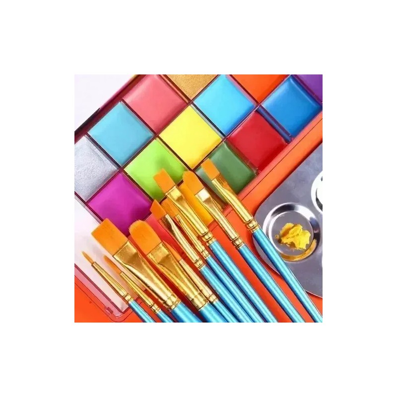 Kit De Maquillaje Pintura Pintacaritas Body Paint Acuarelas