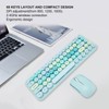 Keyboard Mouse Combo 2.4GHz Wireless Cute Retro 68 Round Keycaps