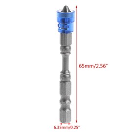 5Pcs PH2 Magnetic Phillips Screwdriver Bits with 1/4 inch Hex Shank S2 Cross Screw Bit Drywall Screwdriver Electric Power Driver Bit Set Tools for Plasterboard (65mm)