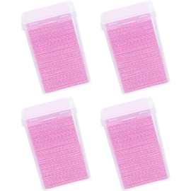Toallitas de Tela No Tejida Color Rosa 4 Cajas 800 Piezas para Limpieza de Pegamento de Extensiones de Pestañas Ideales para