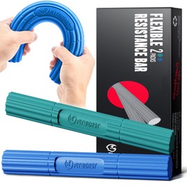 FitBeast Set di 2 barre per esercizi a mano per la terapia fisica, allevia il dolore tendinite e migliora la forza di presa, recupero da lesioni, avambraccio (set di 2 pezzi, verde blu)