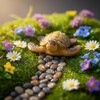 Ssmmam 2Pcs Miniature Sea Turtle Figurines for Fairy Garden, Fish