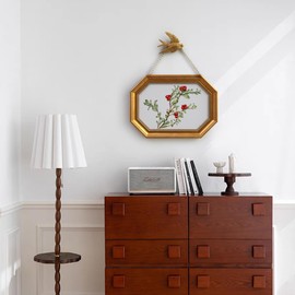 SoochART Gold Framed Canvas Wall Art Vintage Decor,BearBerry Painting Prints，8"x12"Picture Frame With Accessories for Living Room Bathroom Kitchen Bedroom