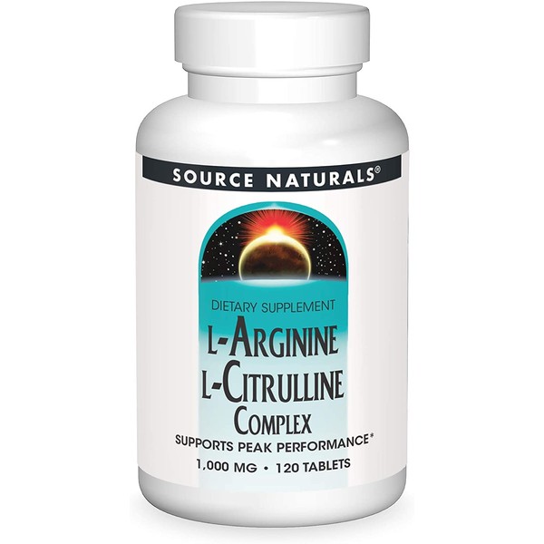 Source Naturals L-Arginine L-Citrulline Complex, 120 Tablets, 1000 mg