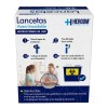 Lancetas Universales Acero Inoxidable Caja C/100 Pzas Hergom Color Azul