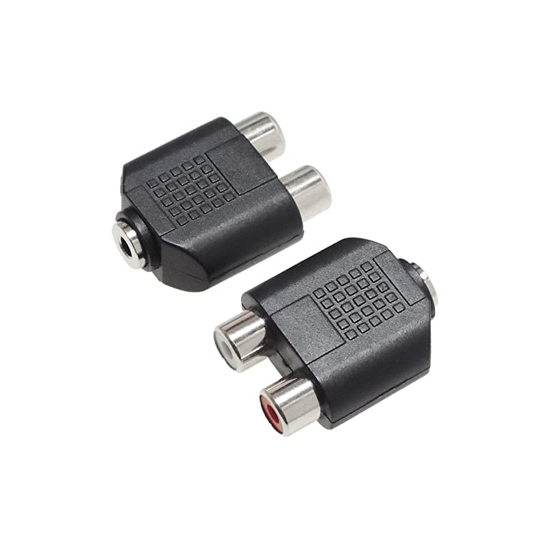 KAUMO 3.5mm Stereo Mini Plug (Female) to RCA Pin Jack