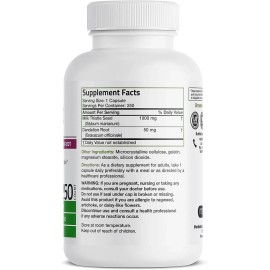 Bronson Milk Thistle 1000mg Silymarin Marianum & Dandelion Root Liver Health