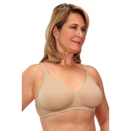 Clasique Mastectomy Seamless Sleek Comfort Cotton Bra 38A Beige