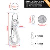 CooBigo 12 Sets Small Carabiner Clip Metal Spring Snap Hooks