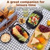 2 Pack Microwave Bacon Tray Ceramic Cooker with Drip Rack,